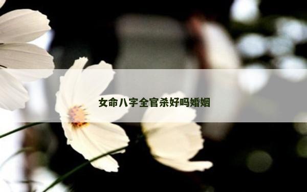 女命八字全官殺好嗎婚姻