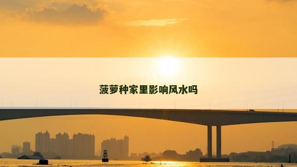 菠蘿種家里影響風水嗎 菠蘿種家里影響風水嗎