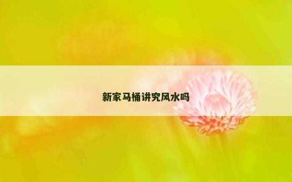 新家馬桶講究風(fēng)水嗎