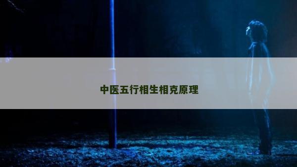 中醫五行相生相克原理 中醫五行相生相克原理