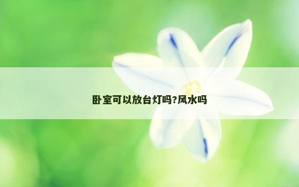 臥室可以放臺(tái)燈嗎?風(fēng)水嗎