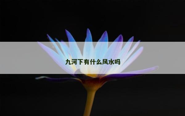 九河下有什么風水嗎
