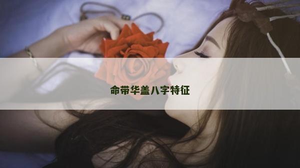 命帶華蓋八字特征