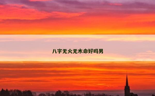 八字無火無木命好嗎男