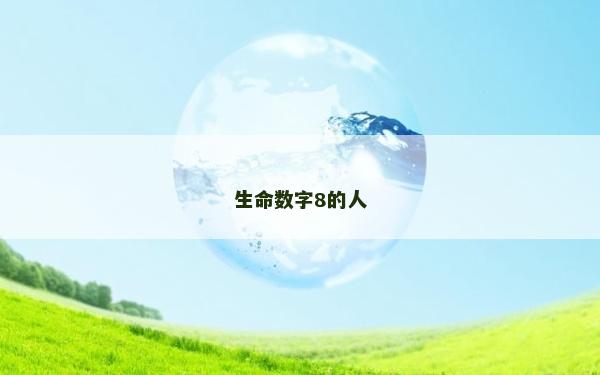 生命數字8的人