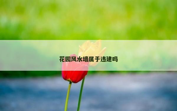 花園風水墻屬于違建嗎