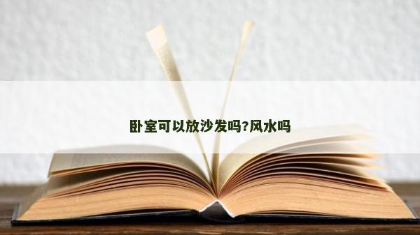 臥室可以放沙發嗎?風水嗎