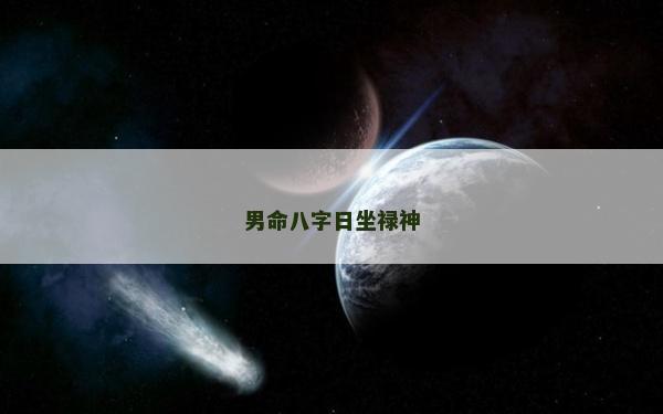 男命八字日坐祿神