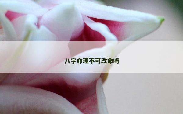 八字命理不可改命嗎