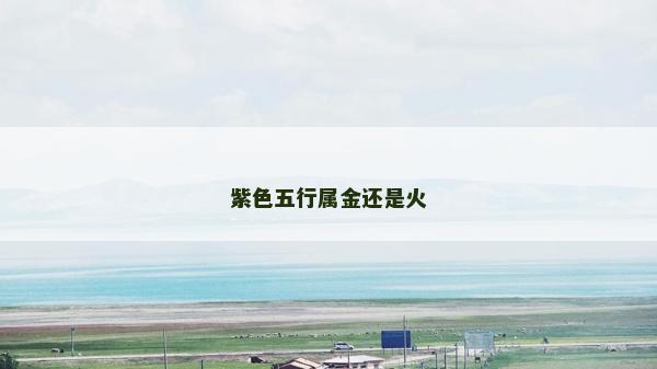 紫色五行屬金還是火