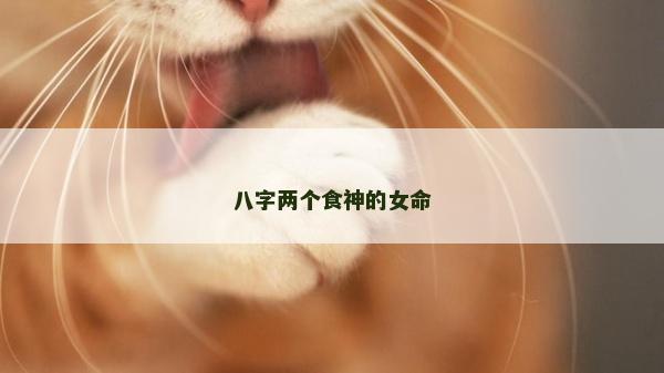 八字兩個食神的女命