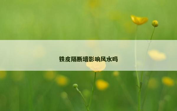 鐵皮隔斷墻影響風水嗎