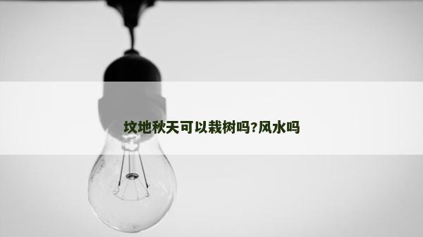 墳地秋天可以栽樹嗎?風(fēng)水嗎
