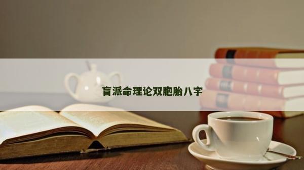 盲派命理論雙胞胎八字