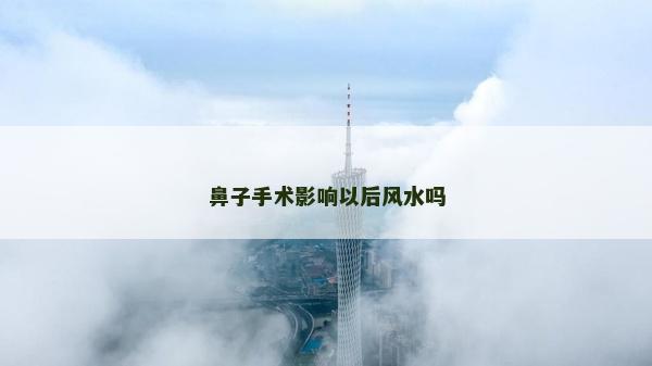 鼻子手術影響以后風水嗎