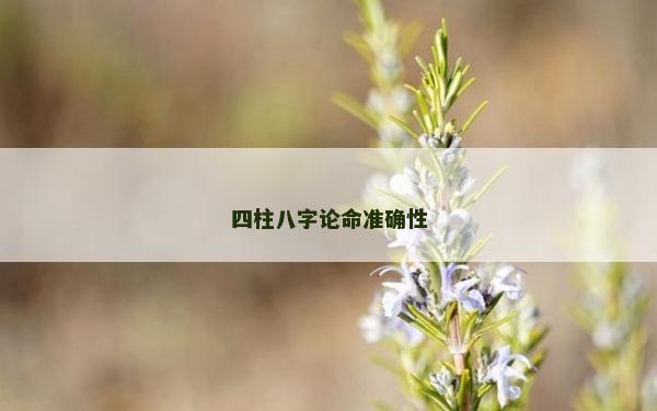 四柱八字論命準確性