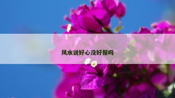 風(fēng)水說好心沒好報(bào)嗎