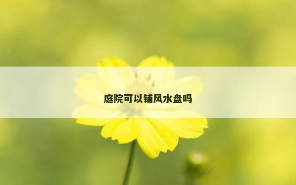 庭院可以鋪風(fēng)水盤嗎