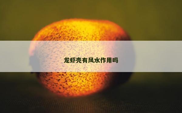 龍蝦殼有風水作用嗎