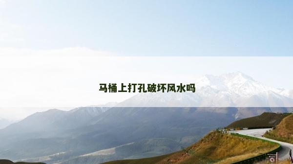 馬桶上打孔破壞風水嗎