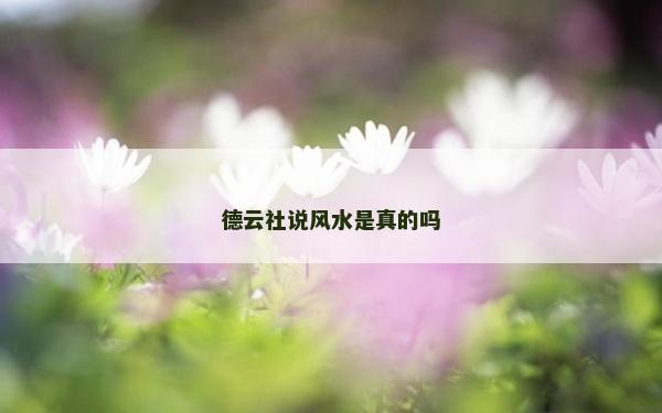 德云社說風水是真的嗎
