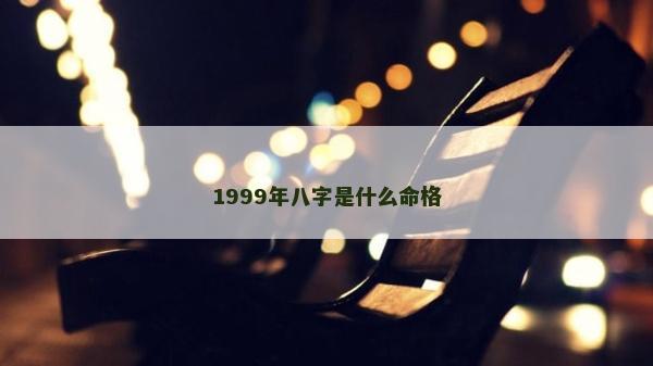 1999年八字是什么命格