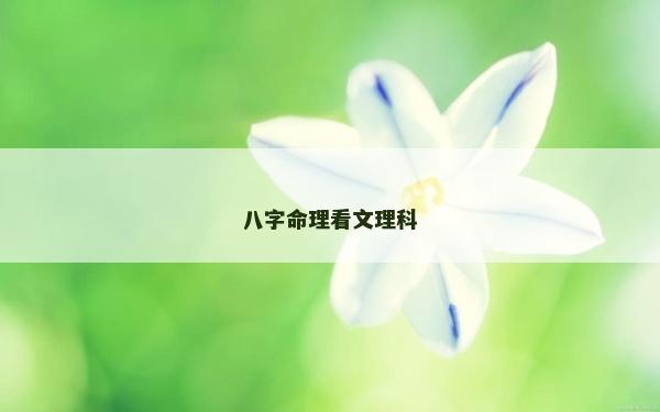 八字命理看文理科