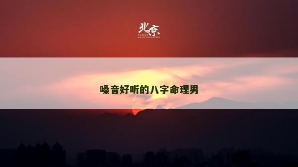 嗓音好聽的八字命理男