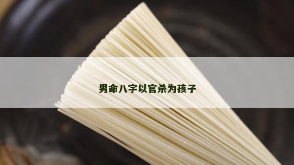 男命八字以官殺為孩子 男命八字以官殺為孩子