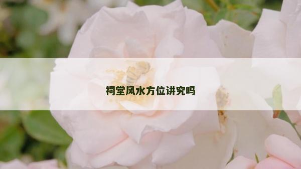祠堂風水方位講究嗎