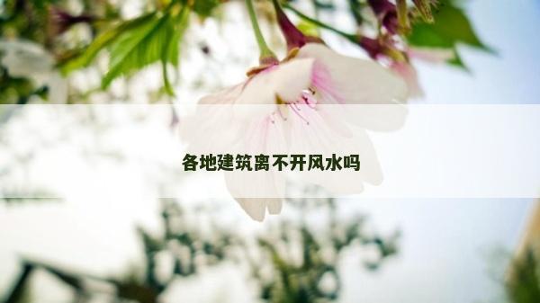 各地建筑離不開風水嗎