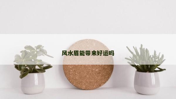 風水眉能帶來好運嗎