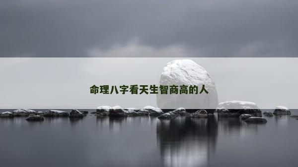命理八字看天生智商高的人