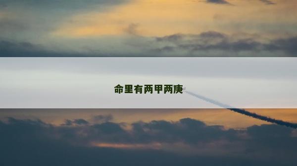 命里有兩甲兩庚 命里有兩甲兩庚