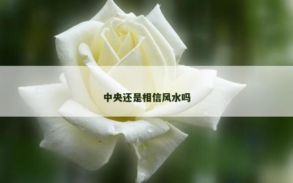 中央還是相信風水嗎
