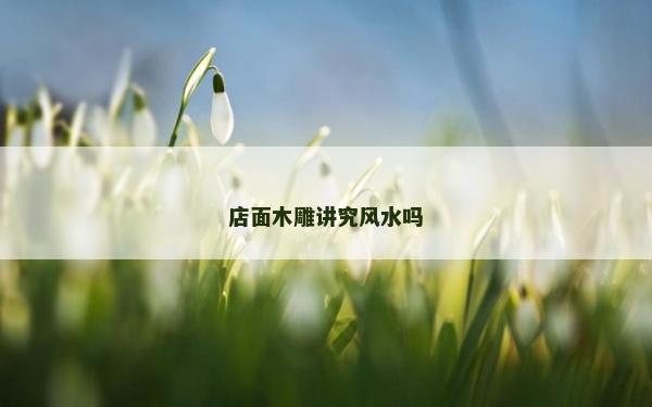 店面木雕講究風水嗎