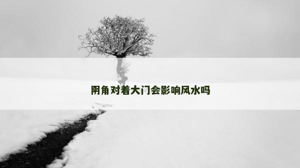 陰角對著大門會影響風水嗎