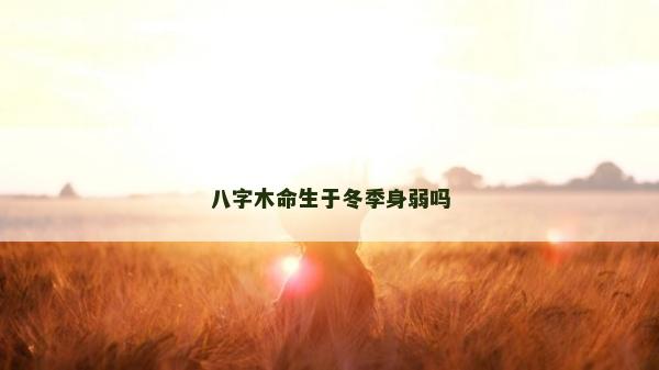 八字木命生于冬季身弱嗎