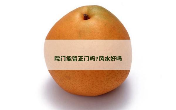 院門能留正門嗎?風(fēng)水好嗎