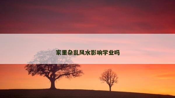 家里雜亂風水影響學業嗎