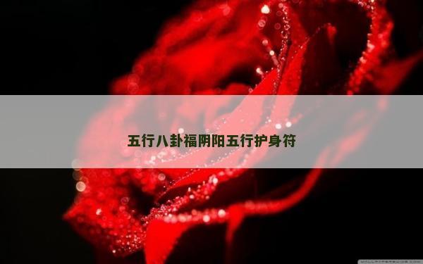 五行八卦福陰陽五行護身符