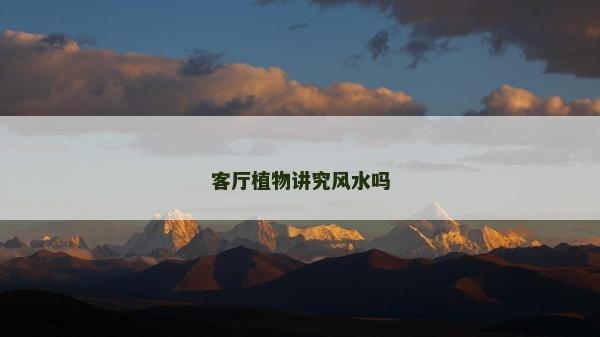 客廳植物講究風(fēng)水嗎