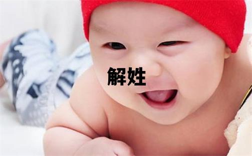 解姓有創意的男孩名字