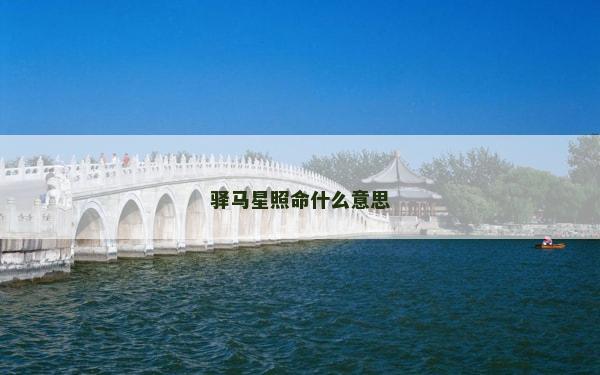 驛馬星照命什么意思 驛馬星照命什么意思