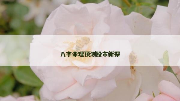 八字命理預(yù)測(cè)股市新探