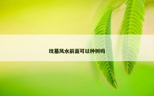 墳墓風水前面可以種樹嗎