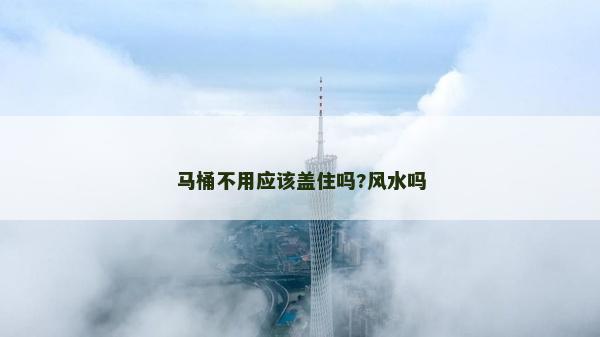 馬桶不用應該蓋住嗎?風水嗎