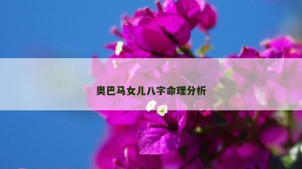 奧巴馬女兒八字命理分析