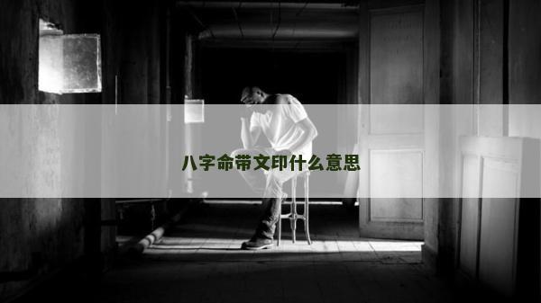 八字命帶文印什么意思 八字命帶文印什么意思