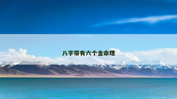 八字帶有六個金命理